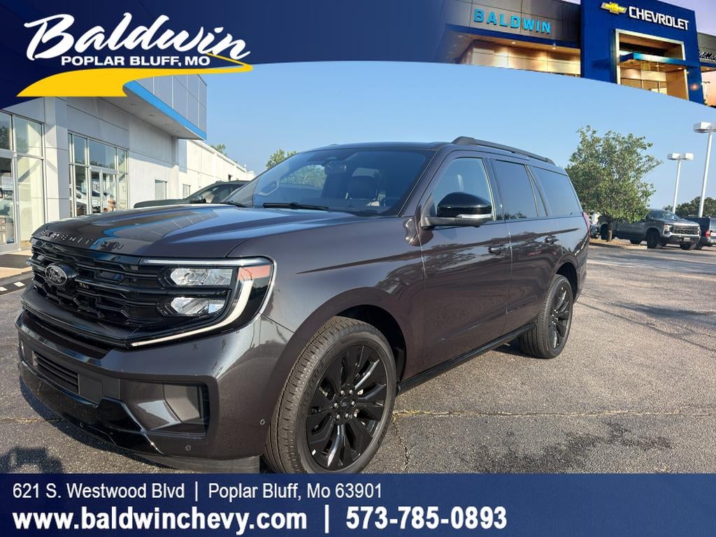 2025 Ford Expedition Platinum in Gray — front three-quarter view
