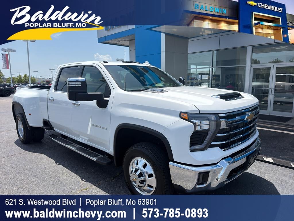 2025 Chevrolet Silverado 3500 HD LTZ DRW in Summit White — front three-quarter view