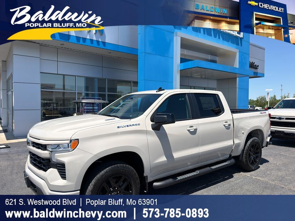 2026 Chevrolet Silverado 1500 RST in White Sands — front three-quarter view