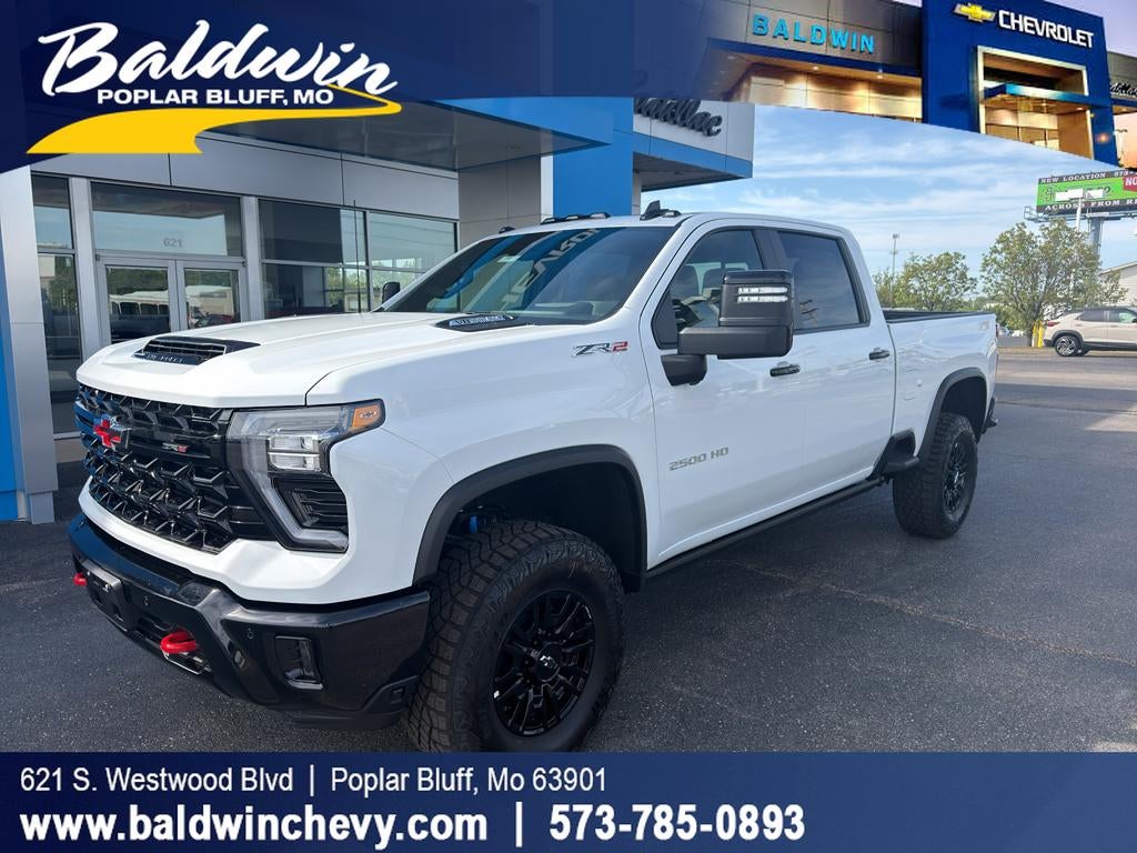 2026 Chevrolet Silverado 2500 HD ZR2 in Summit White — front three-quarter view