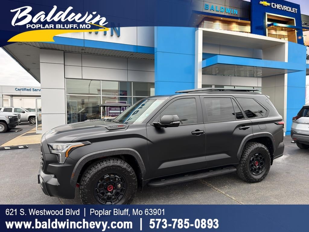 2024 Toyota Sequoia SR5 in Black — front three-quarter view