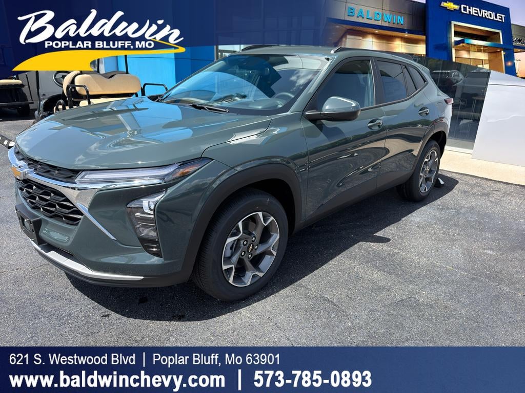 2026 Chevrolet Trax LT in Cypress Gray — front three-quarter view