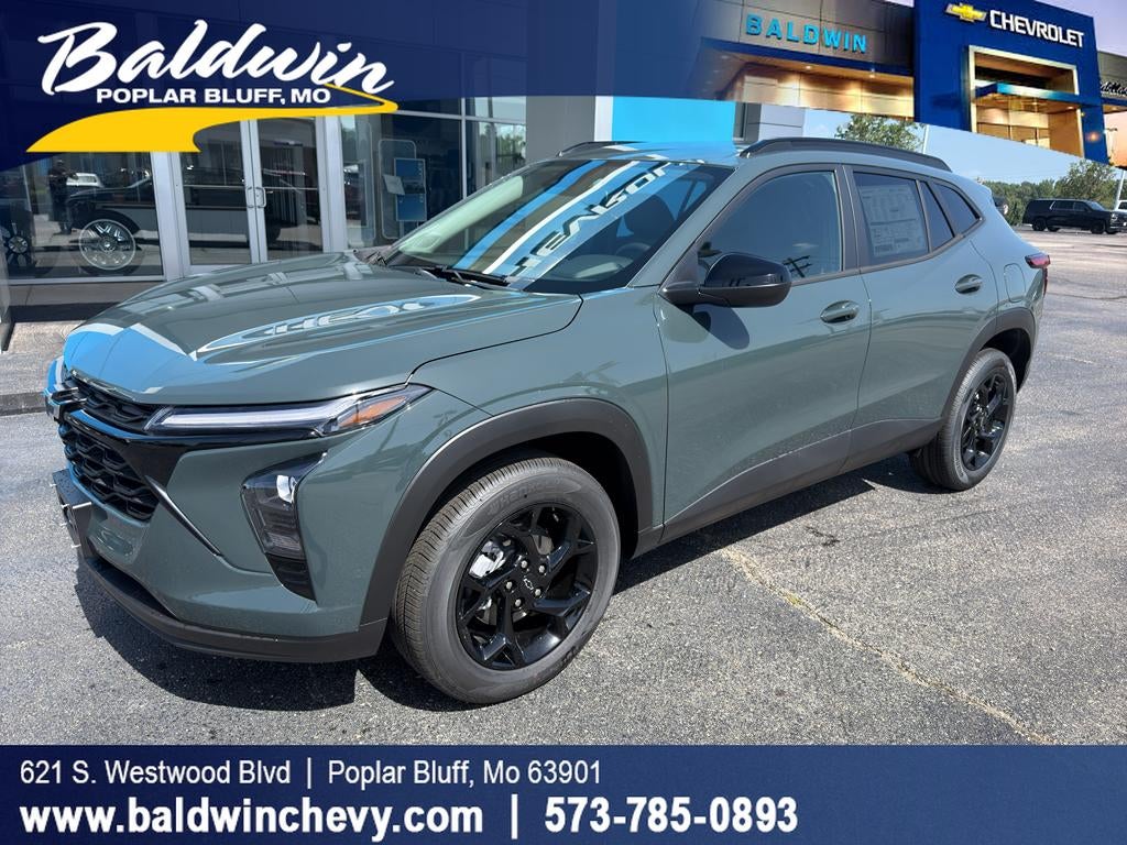 2026 Chevrolet Trax LT in Cypress Gray — front three-quarter view