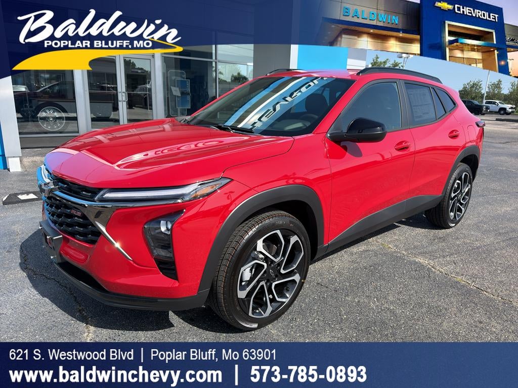 2026 Chevrolet Trax 2RS in Apex Red — front three-quarter view